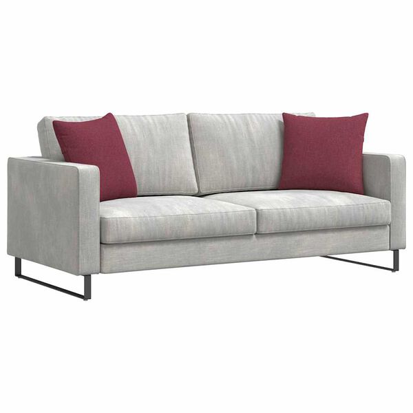 vidaXL Sofa Kussens 2 stuks Wijnrood 45 x 45 cm Stof