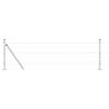 vidaXL Hecke met palen Zilver 0.4 x 25 m Staal