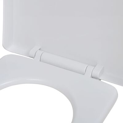 vidaXL Toiletbril soft-close vierkant wit