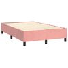 vidaXL Boxspring met matras fluweel roze 120x190 cm