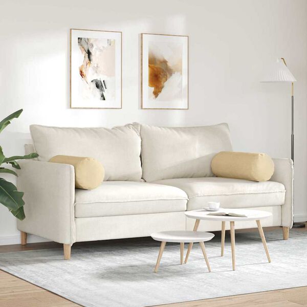 vidaXL Bolster Kussens 2 stuks Grijs groen &Oslash; 25 x 70 cm Cordstof