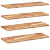 vidaXL Wandschappen 4 st zwevend olieafwerking 80x30x2 cm acaciahout