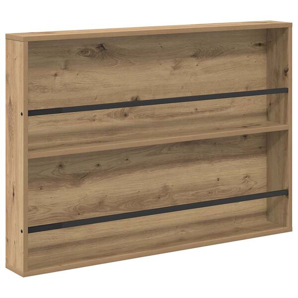 vidaXL Tijdschrift Rek Artisan Eiken 100 x 12 x 70 cm Bewerkt hout