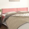 vidaXL Hoofdborden 180x5x78/88 cm fluweel roze