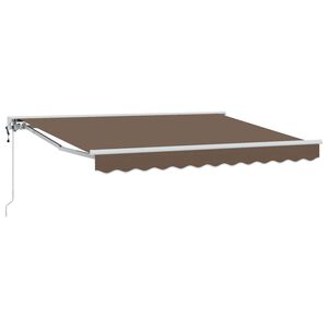 vidaXL Uitschuifbare luifel Taupe 2,5 x 2 m Polyester en Aluminium