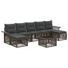 vidaXL Tuinbankenset 8 st Grijs poly rattan