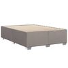 vidaXL Boxspring met matras stof taupe 140x190 cm