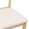 vidaXL Eetkamerstoelen met kussens 2 st massief hout naturel rubber