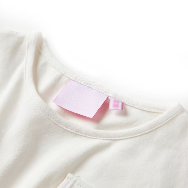 Kinderjurk met korte mouwen 92 ecru