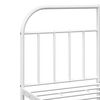 vidaXL Bedframe met hoofdbord metaal wit 140x190 cm