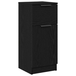 vidaXL Dressoir Zwart Eiken 30 x 30 x 70 cm Bewerkt hout