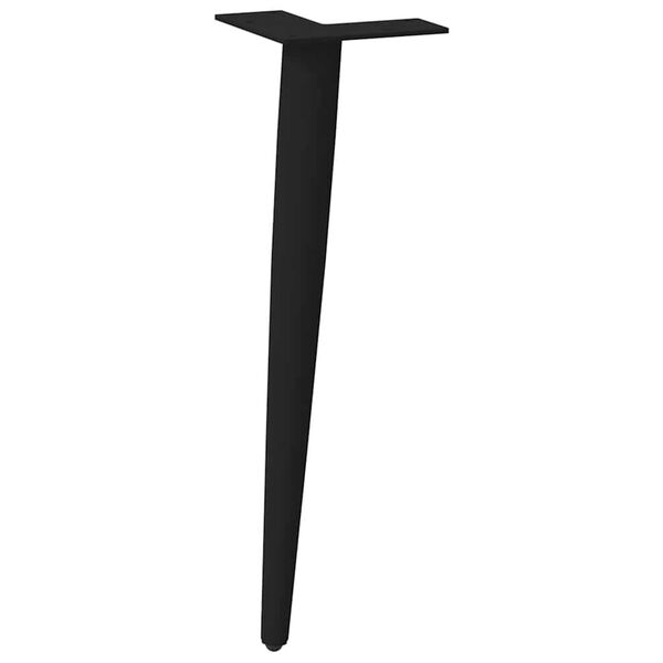 vidaXL Salontafelpoten conische vorm 4 st 42-43 cm staal zwart