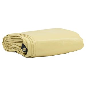 vidaXL Zeil 650g / m&sup2; Beige 2 x 3 m Canvas met PVC-coating