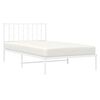 vidaXL Bedframe met hoofdbord metaal wit 107x203 cm