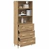 vidaXL Hoge kast Artisan Eiken 69,5 x 32,5 x 180 cm Bewerkt hout