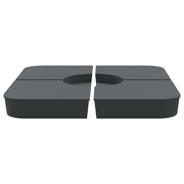 vidaXL 4-delige Set parasolvoeten voor kruisvoet parasol 100 kg PP