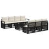 vidaXL Tuinbankenset 8 st Zwart 55 x 55 x 37 cm poly rattan