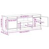 vidaXL TV Eenheden Bruin 139,5 x 34 x 50 cm Bewerkt hout