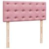 vidaXL Boxspring met matras fluweel roze 120x190 cm