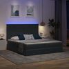 vidaXL Bed met LED-striplichten Donkergrijs 180 x 200 cm Fluweel
