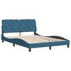 vidaXL Bedframe zonder matras fluweel blauw 140x190 cm