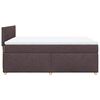 vidaXL Boxspring met matras stof donkerbruin 140x190 cm