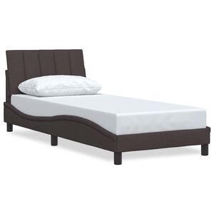 vidaXL Bedframe zonder matras "Hanko" 90x190 cm stof donkerbruin