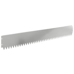 vidaXL Gazonrand 20 pcs 103 x 15 cm Staal Zilverkleurig