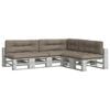 vidaXL Palletkussens 7 st stof taupe