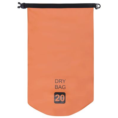 vidaXL Drybag 20 L PVC oranje