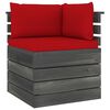 vidaXL 6-delige Loungeset met kussens pallet massief grenenhout