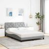 vidaXL Bed met matras stof lichtgrijs 140x190 cm