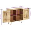 vidaXL Dressoir 80x30x75 cm massief mangohout