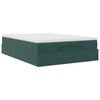 vidaXL Ottoman bed met matras 140x190cm fluweel donkergroen