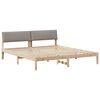 vidaXL Bedframe Bruin en taupe 200 x 200 cm Massief grenenhout