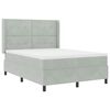 vidaXL Boxspringbed met hoofdeinde Lichtgrijs 160 x 200 cm Fluweel