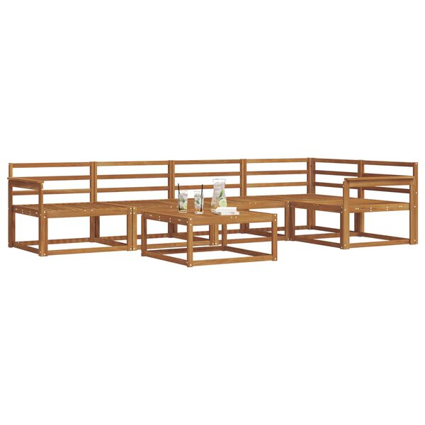 vidaXL Buiten bankenset 6 pcs Naturel Massief Acaciahout