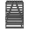 vidaXL Containerberging 84x90x128,5 cm massief grenenhout grijs