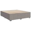 vidaXL Boxspring met matras stof taupe 200x200 cm