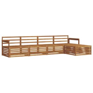 vidaXL Buiten bankenset 5 pcs Naturel