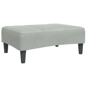vidaXL Voetenbank 77x55x31 cm fluweel lichtgrijs