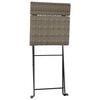 vidaXL Bistrostoelen 6 st inklapbaar poly rattan en staal grijs