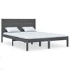 vidaXL Bedframe massief hout grijs 120x190 cm