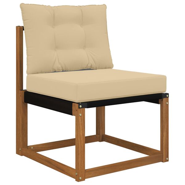 vidaXL Buiten bankkussen 2 pcs Beige Polyester