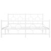vidaXL Bedframe met hoofd- en voeteneinde metaal wit 160x200 cm