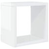 vidaXL Wandschappen kubus 6 st 22x15x22 cm hoogglans wit