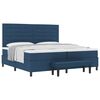 vidaXL Boxspringbed met matras met hoofdeinde Blauw 200 x 200 cm Stof