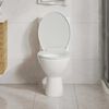 vidaXL Toiletbril soft-close ovaal wit