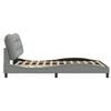 vidaXL Bedframe zonder matras "Hvar" stof lichtgrijs 140x190 cm