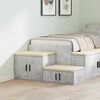vidaXL Opbergkast 2 pcs Beton Grijs 118 x 41 x 40 cm Bewerkt hout